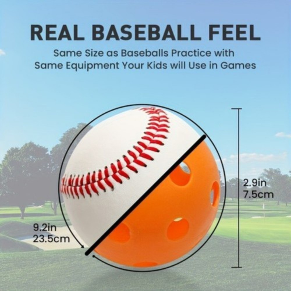 12X Baseball Practice Balls Plastic Training Balls Lightweight Baseball Softball