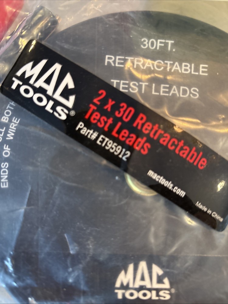 Mac Tools 2X 30 Retractable Test Leads