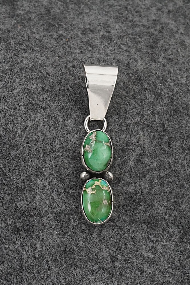 Turquoise & Sterling Silver Pendant - Eugene Gruber