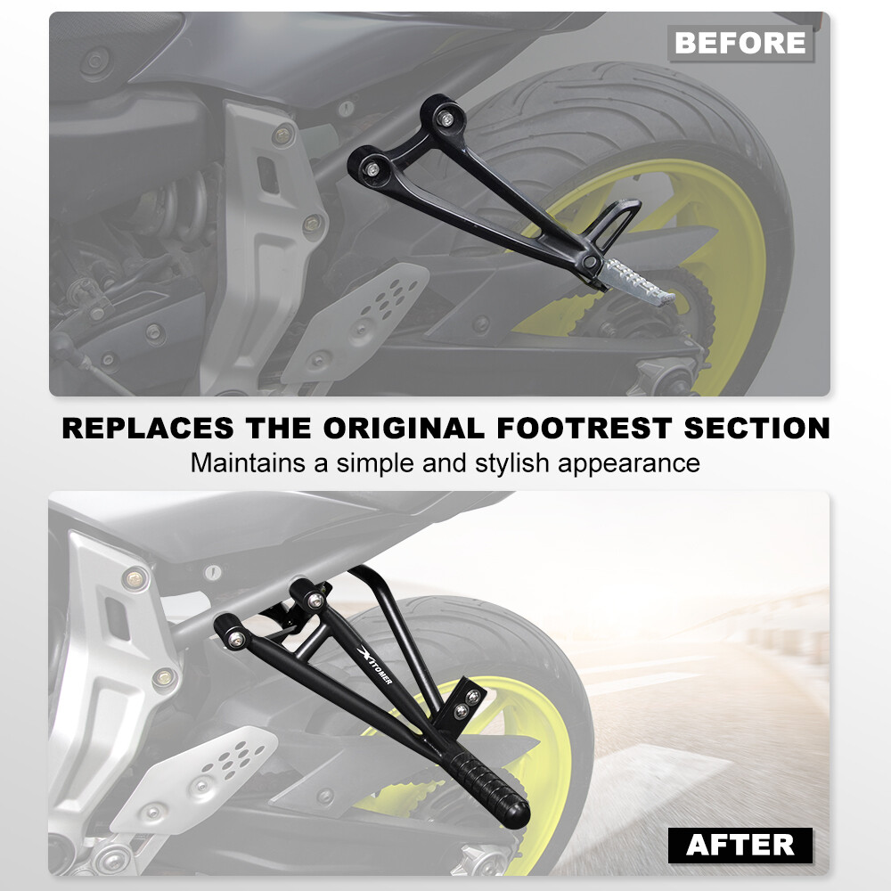 Fit For Yamaha FZ-07 / MT-07 2014-2025 Stunt Subcage Rear Footpeg Crash Bars