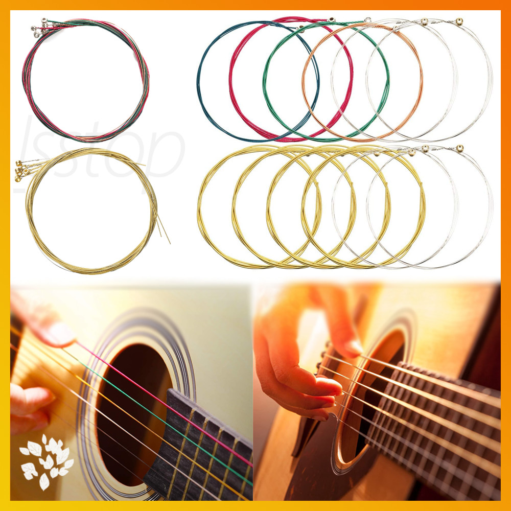 1-3 Sets of 6 Guitar Strings Replacement Steel Strings for Acoustic Guitar US