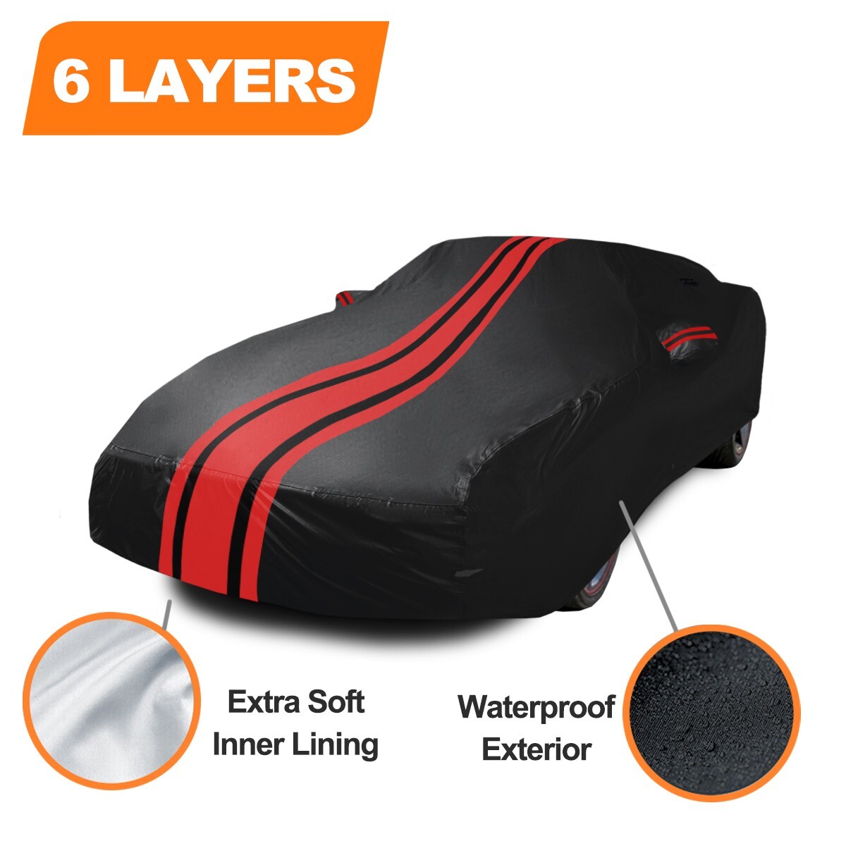 6 Layer Custom Car Cover Outdoor Waterproof for Chevy Corvette C5 1997-2004