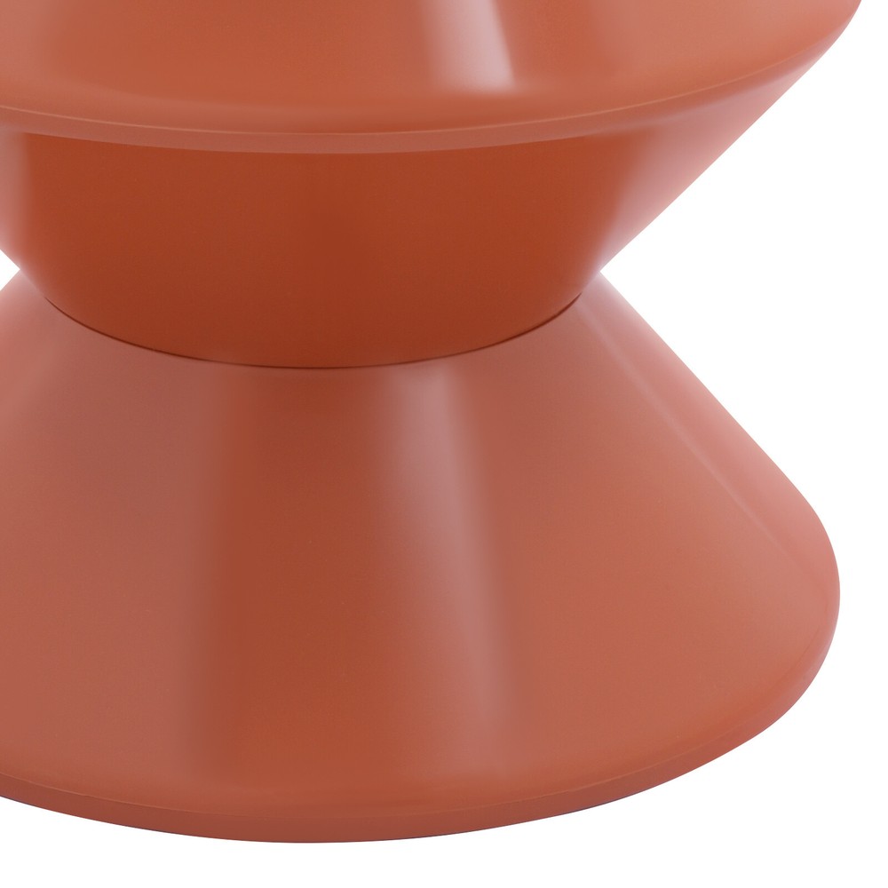Orange Round Side Table Indoor PET End Table 36*45cm Floor-Standing Side Table