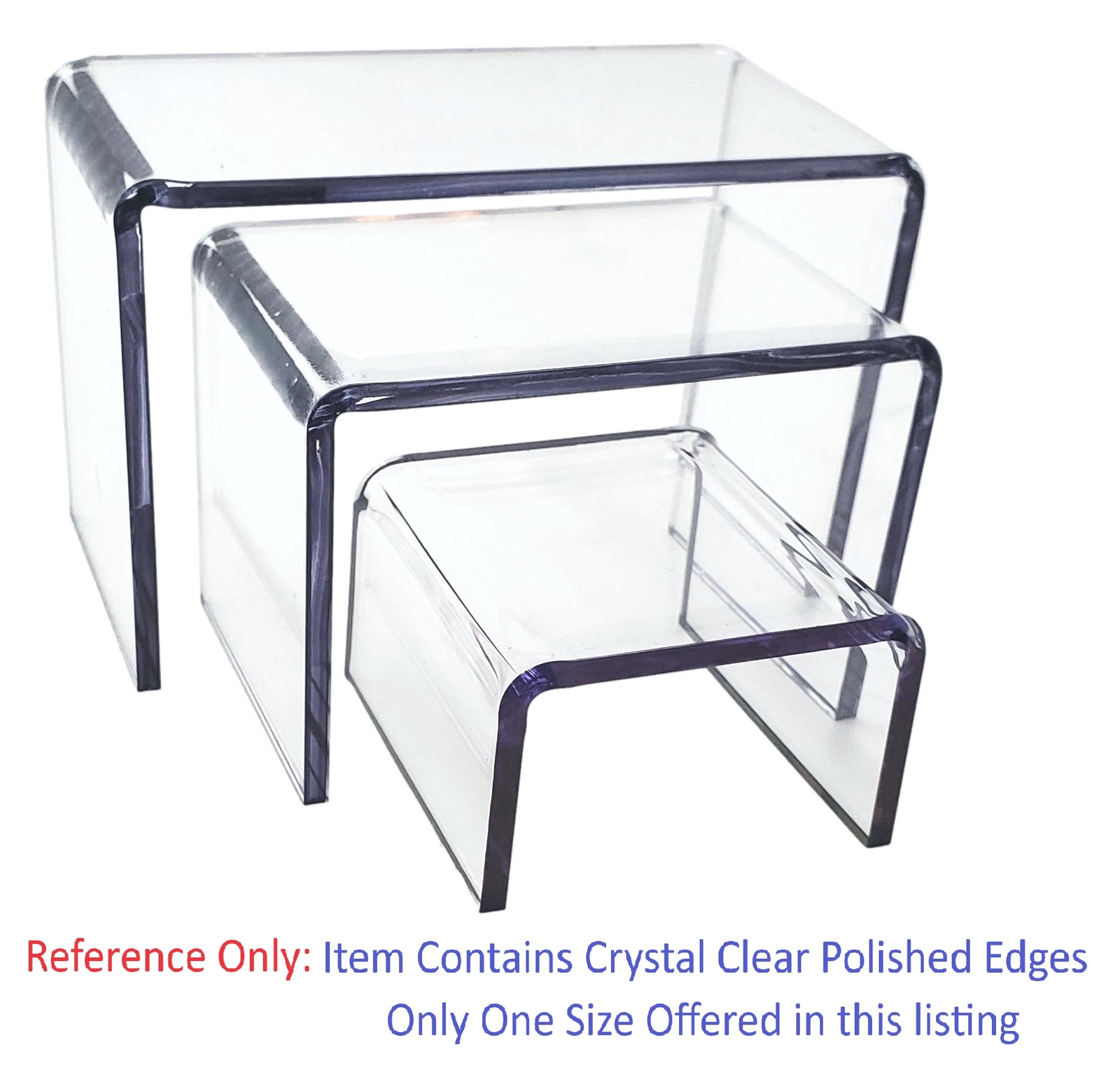 T'z Tagz Any 6-Inch-Deep Clear Acrylic Riser Display Stand New 2 Pack Variation