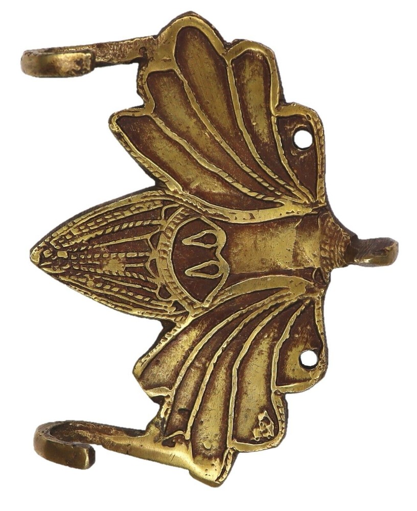 Unique Bird Shape Antique Vintage Repro Handmade Solid Brass 2 Hook Wall Hanger
