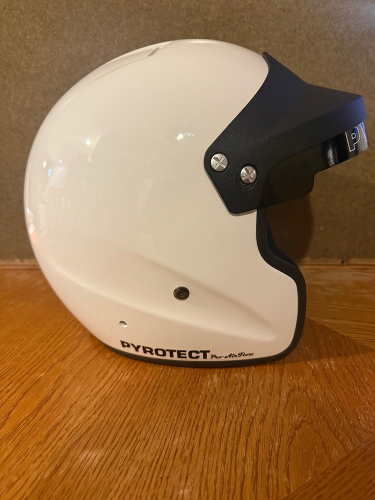 PYROTECT Helmet Pro Air Flow L Snell SA2010 With Visor Racing White Shell