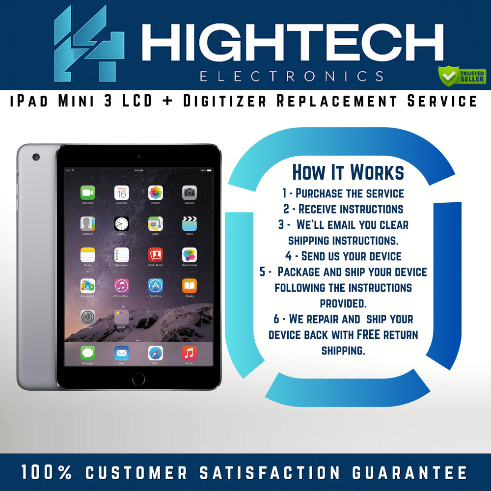 iPad Mini 3 LCD + Digitizer Replacement Service Repair