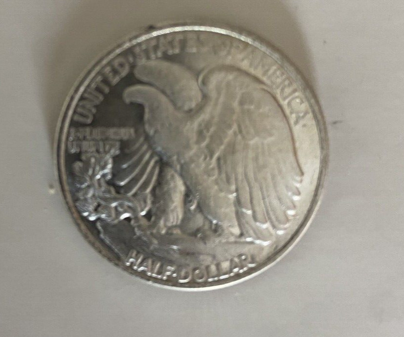 TAILS - TAILS WALKING HALF DOLLAR SILVER-PLATE TRICK
