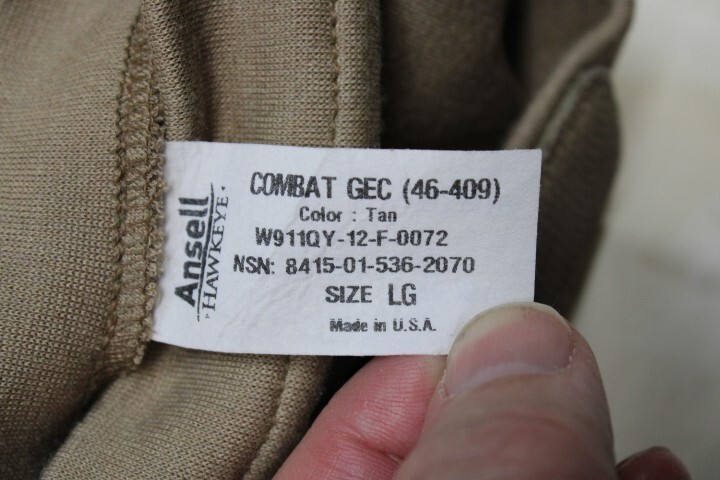 US Military USMC ANSELL HAWKEYE FROG COMBAT FR Flame Resistant GLOVES SZ L LARGE