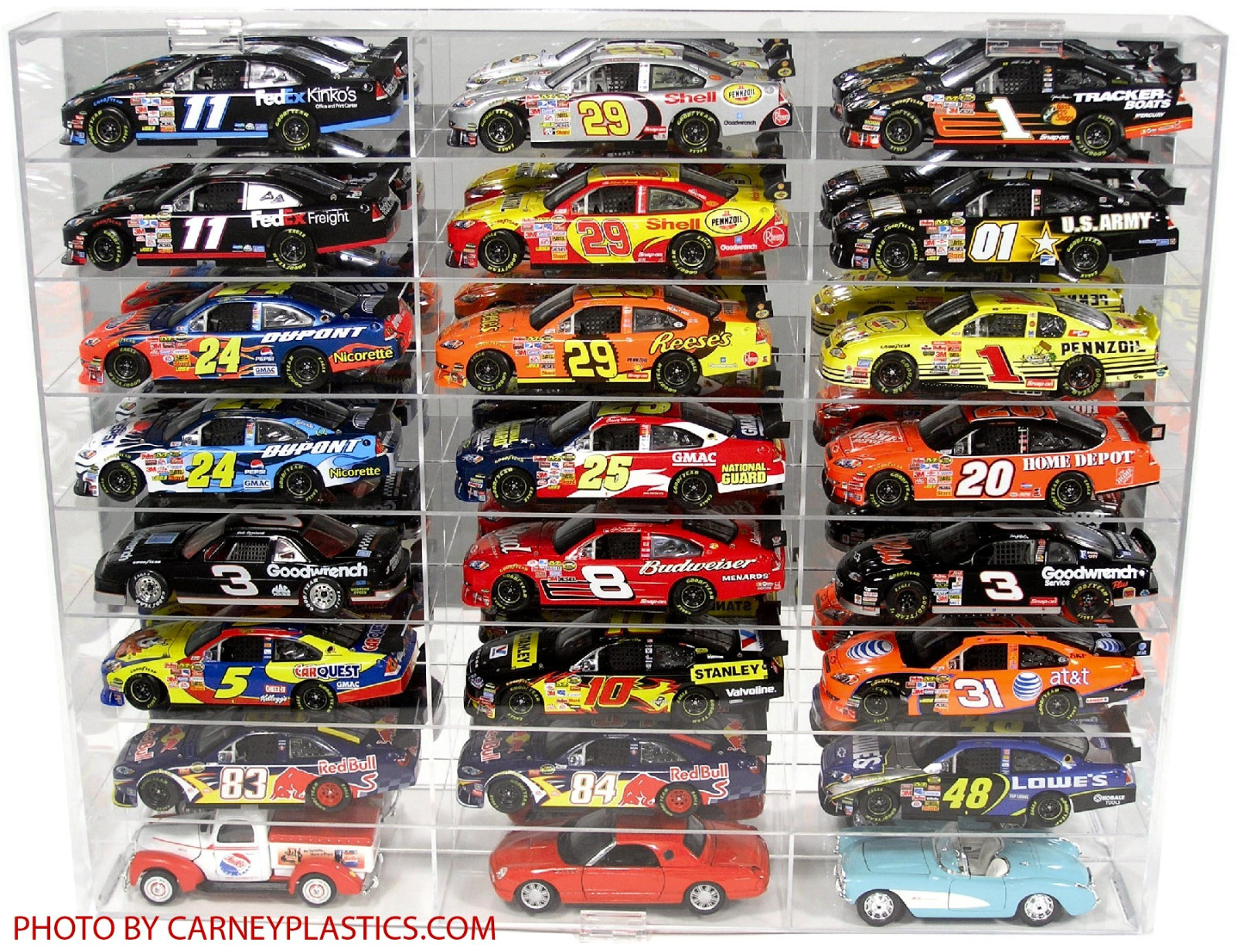 NASCAR Diecast Display Case, 24 Compartment 1/24 scale