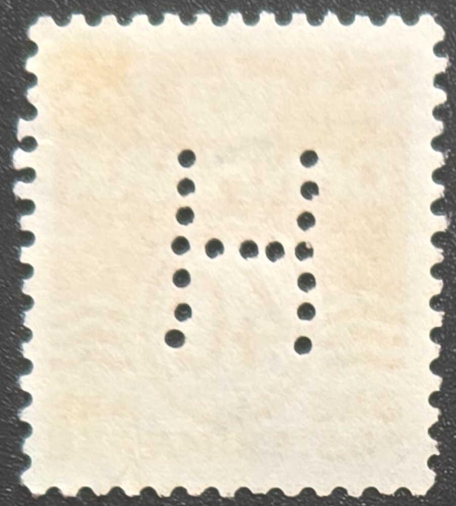 Denmark Orange, 40 ore, - H PERFIN - Stamp