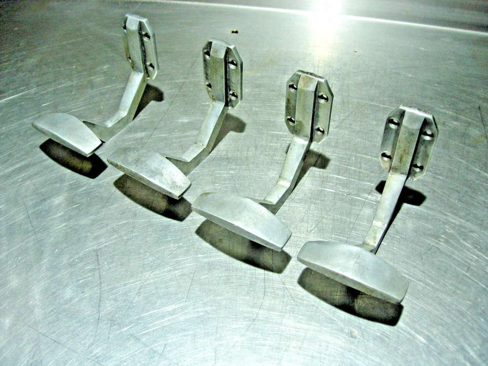 Set of 6 Original Angular Art Deco Aluminium Coat Hooks