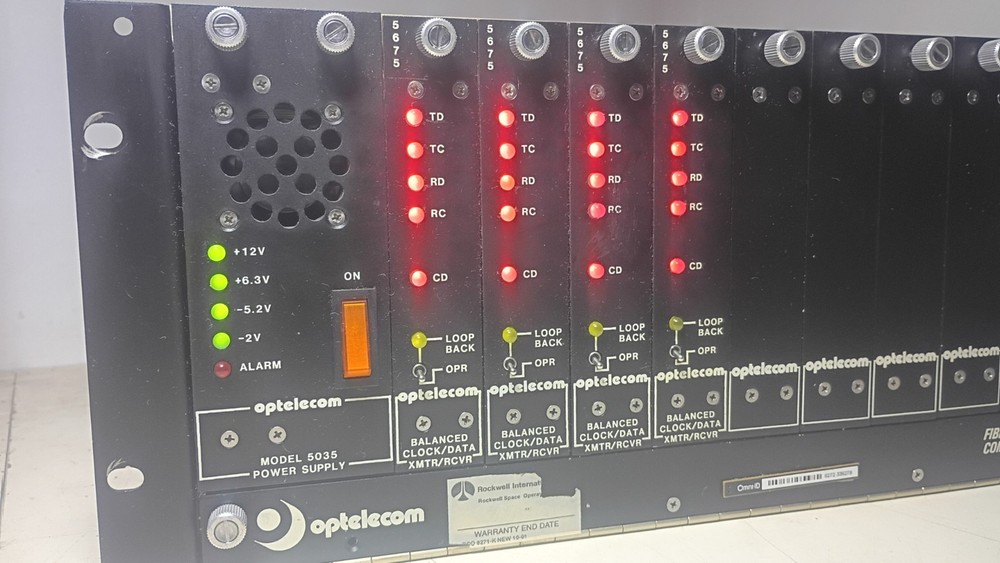 Optelecom System 5000AI Fiber Optic Mil-STD-1553 5MHz Ref. Clock