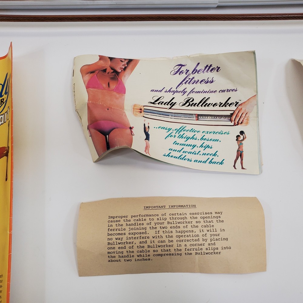 Vintage 70s Lady Bullworker Isometric Exercise Kit Complete w Case Chart Book