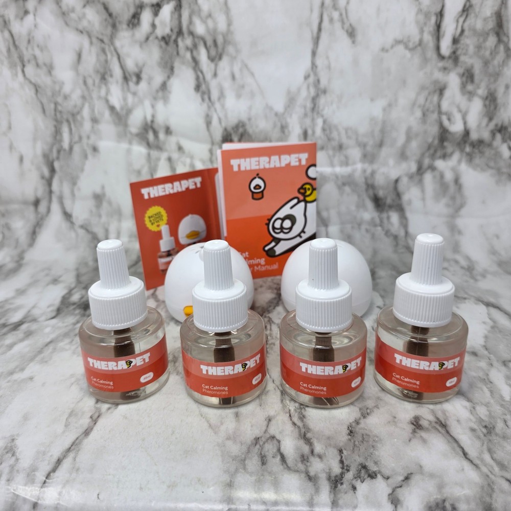 TheraPet Cat Calming Diffuser Kit 2 Diffusers & 4 Pheromone Bottles Missing Box