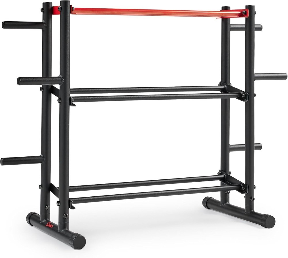 Efficient 3-Tier Weight Rack for Strength Training Equipment Organization