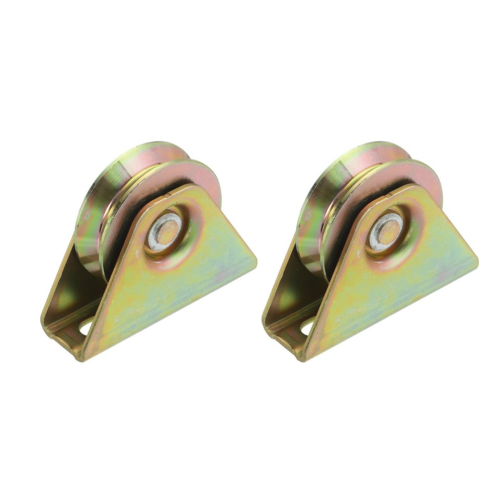 2Pcs V Groove Caster 2.5" Sliding Gate Wheels for V Track Rail
