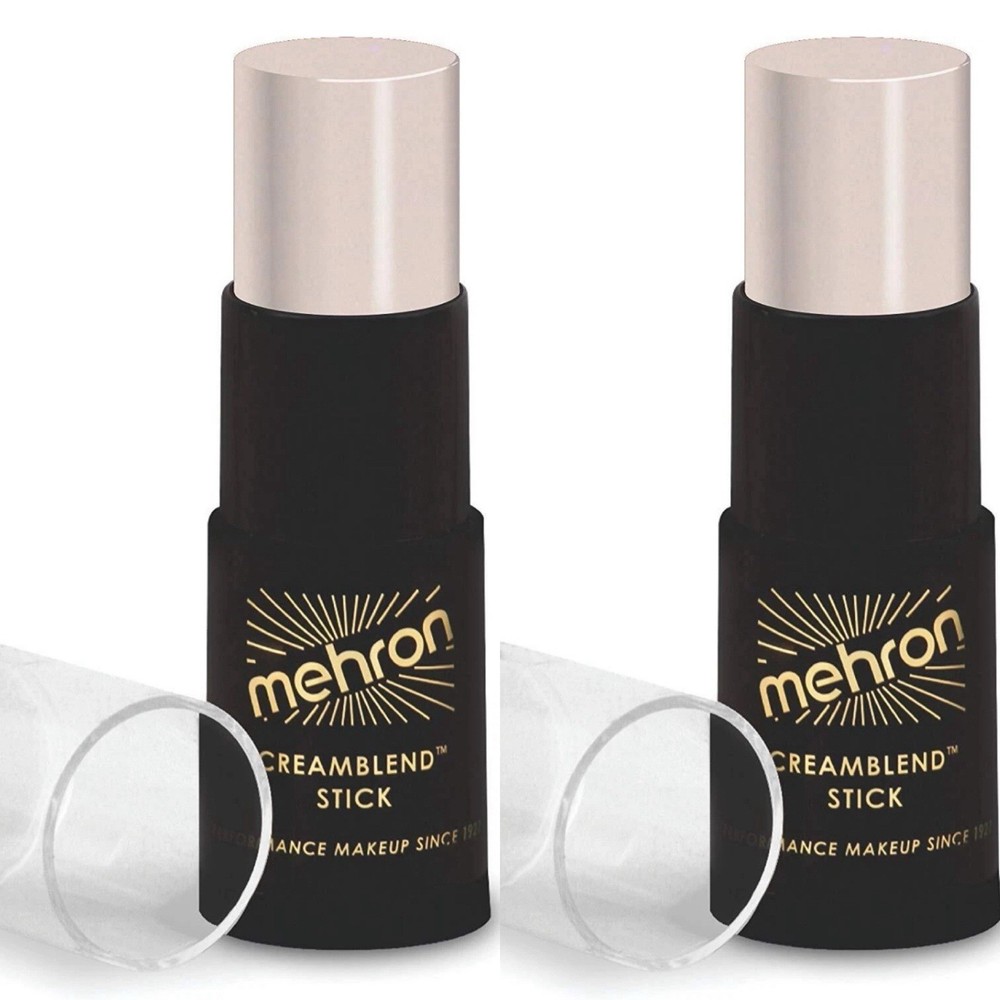 2 Mehron CreamBlend Stick Professional Makeup Alabaster Full Coverage Formula 1B