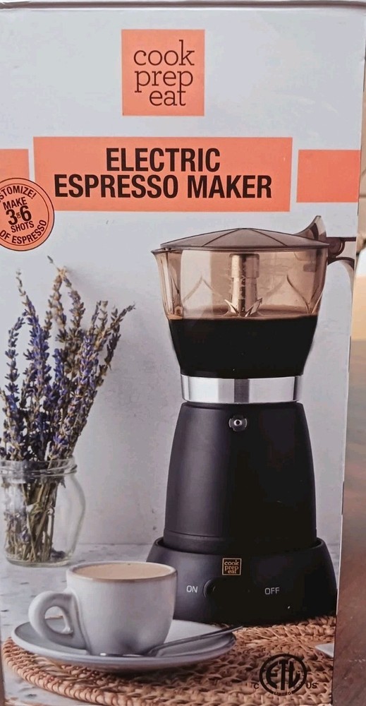 Cook Eat Prep Electric Espresso Maker open box tested, works