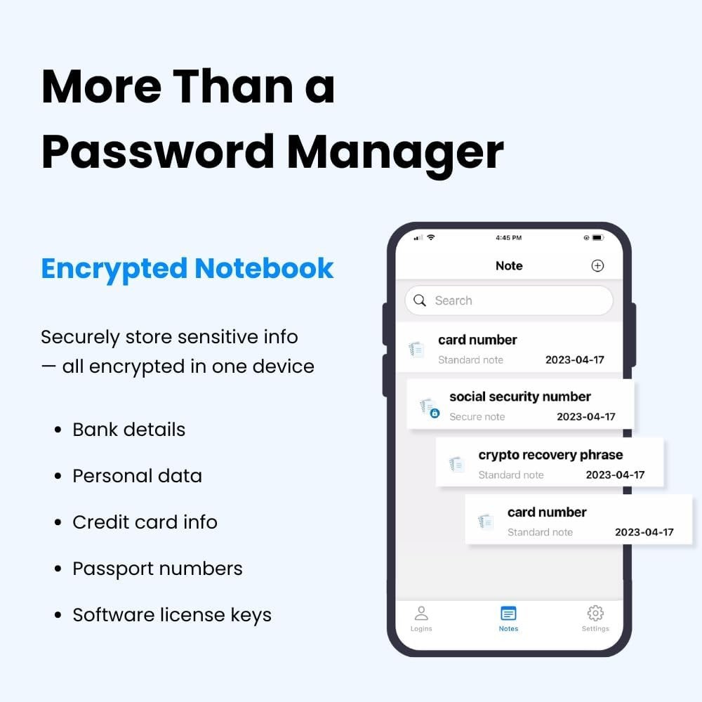 Portable Password Manager - Secure Bluetooth Drive, Autofill-