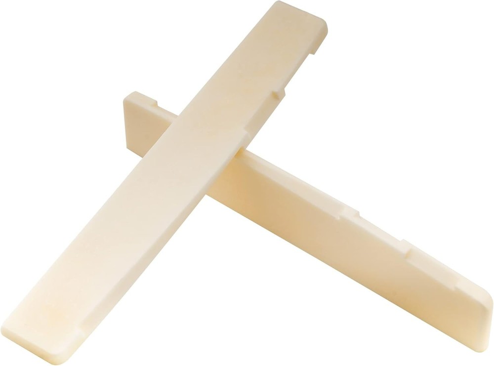 High-Performance Bone Saddle for 6-String Acoustic Guitars - 76x3x13mm, 2 Pack