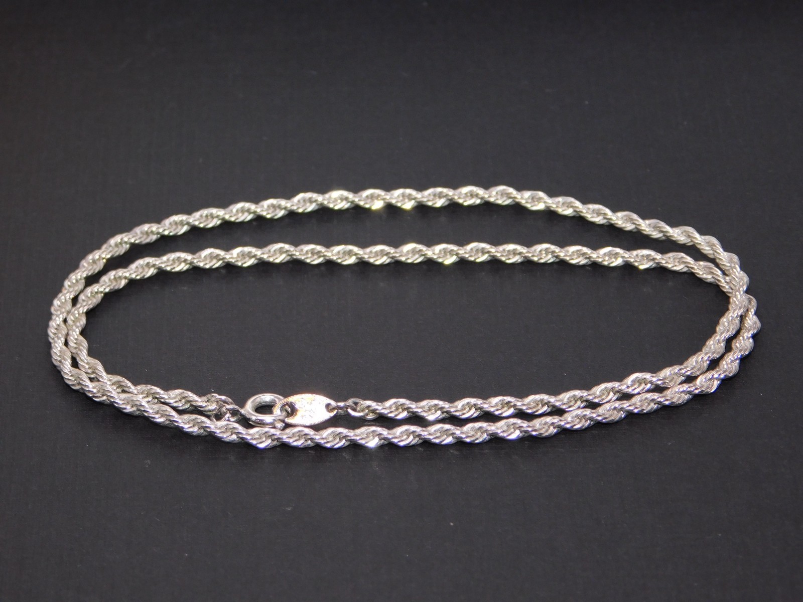 Vintage TRIFARI Silver Tone Rope Chain Choker Necklace & Bracelet Lot