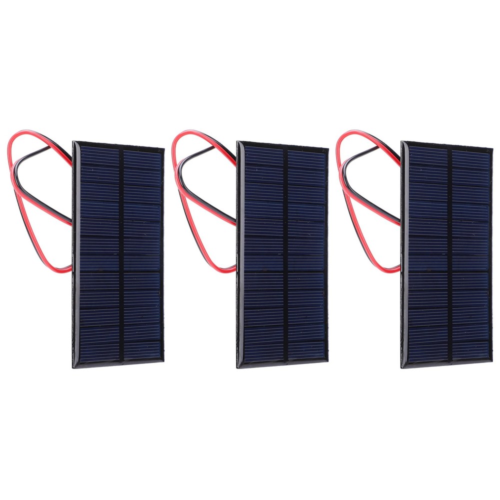 3pcs DC 6V 1W Solar Panel Cell Power Module Solar Panel With 30cm Cable