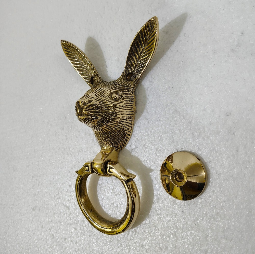Brass Hare Door Knocker Rabbit Solid Brass Knockers