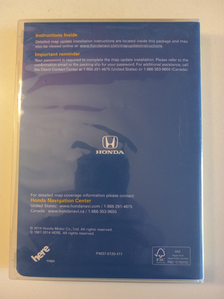Honda Navigation System Yellow USB Update 2015 USB Update