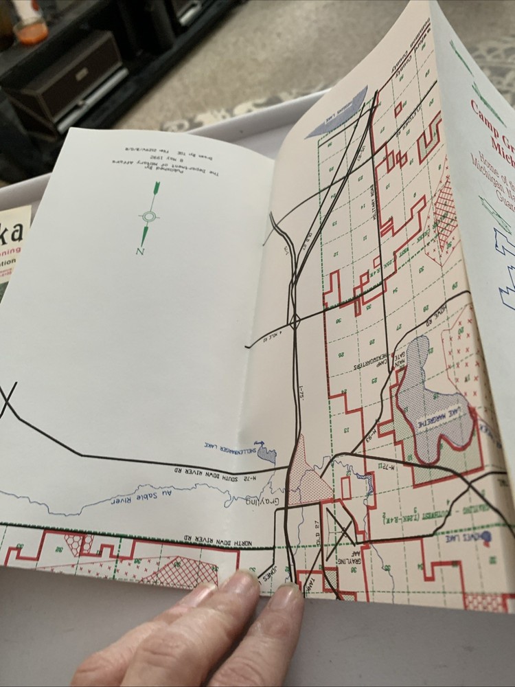 1992 Camp Grayling, MI , Grayling National Guard Map