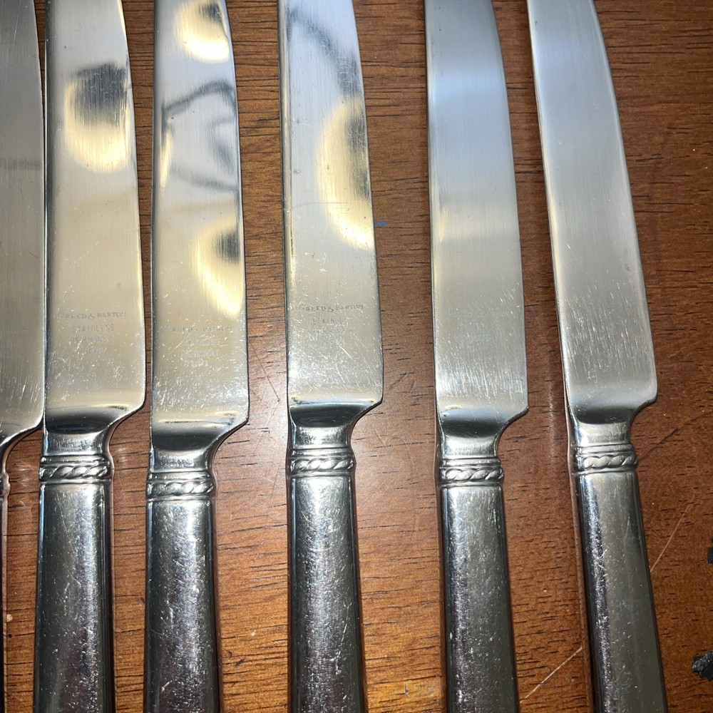 Reed & Barton BRIGHTON Glossy Dinner Knives (7)