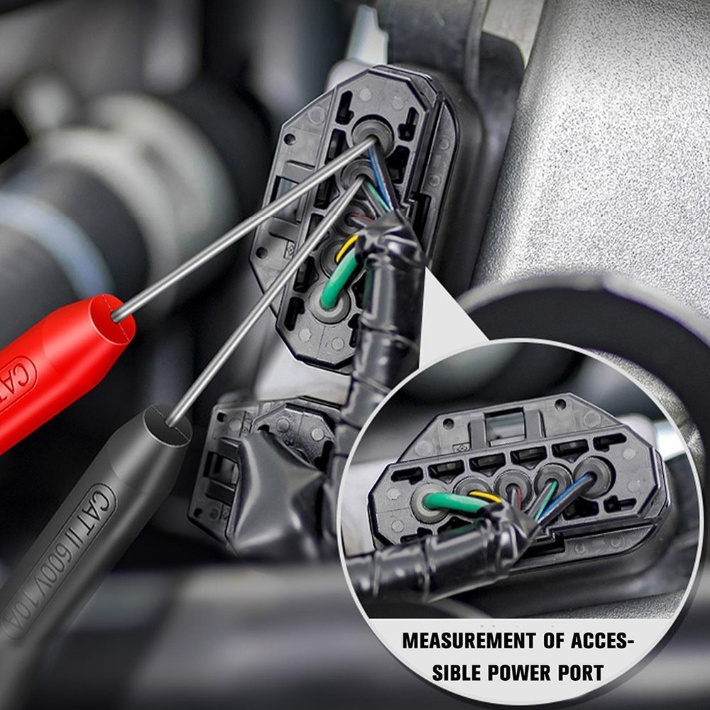 2 Pcs Multimeter Test-Lead Extension Back Probe Tip Needle Micro-Needle New