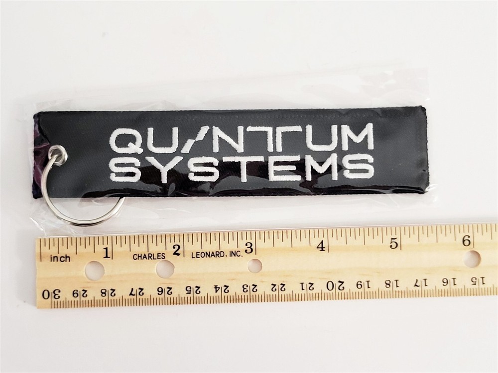 Quantum Systems Black Flight Tag Keychain Military