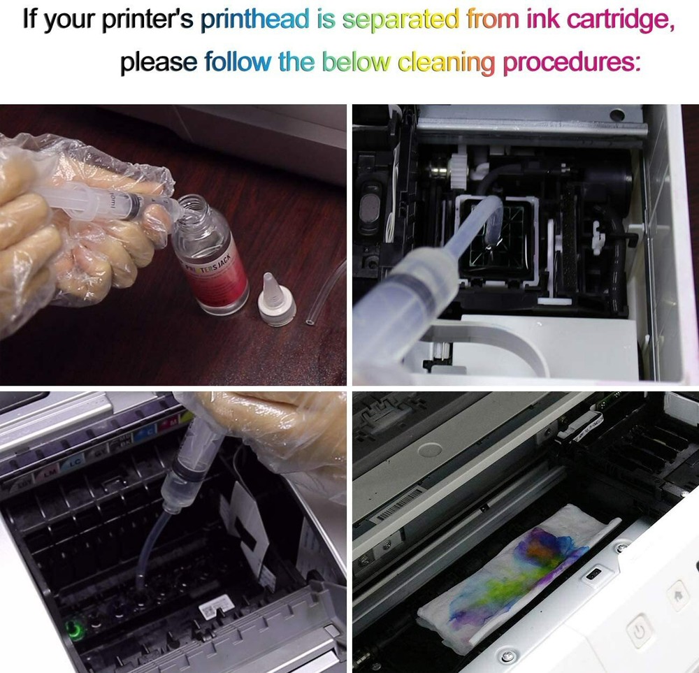 Epson Printer Cleaning Kit Unblock Print Head Nozzles Cleaner Flush