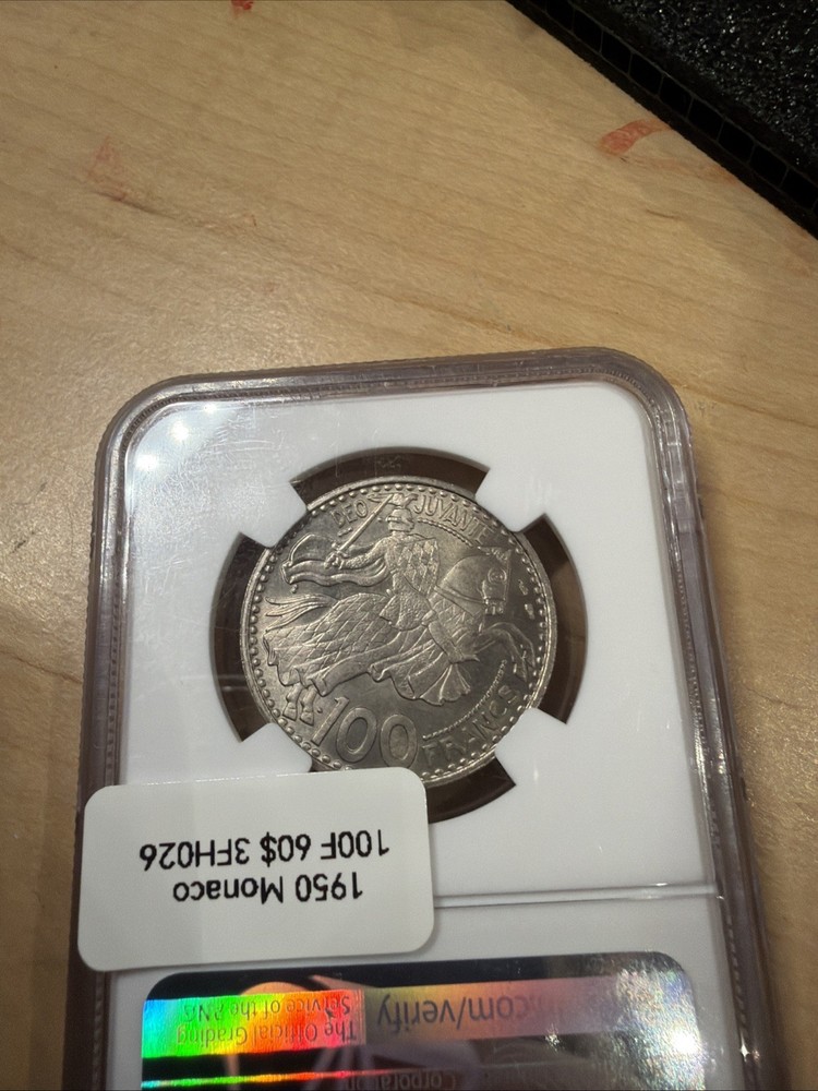 1950 Monaco 100 Francs MS65 NGC Graded