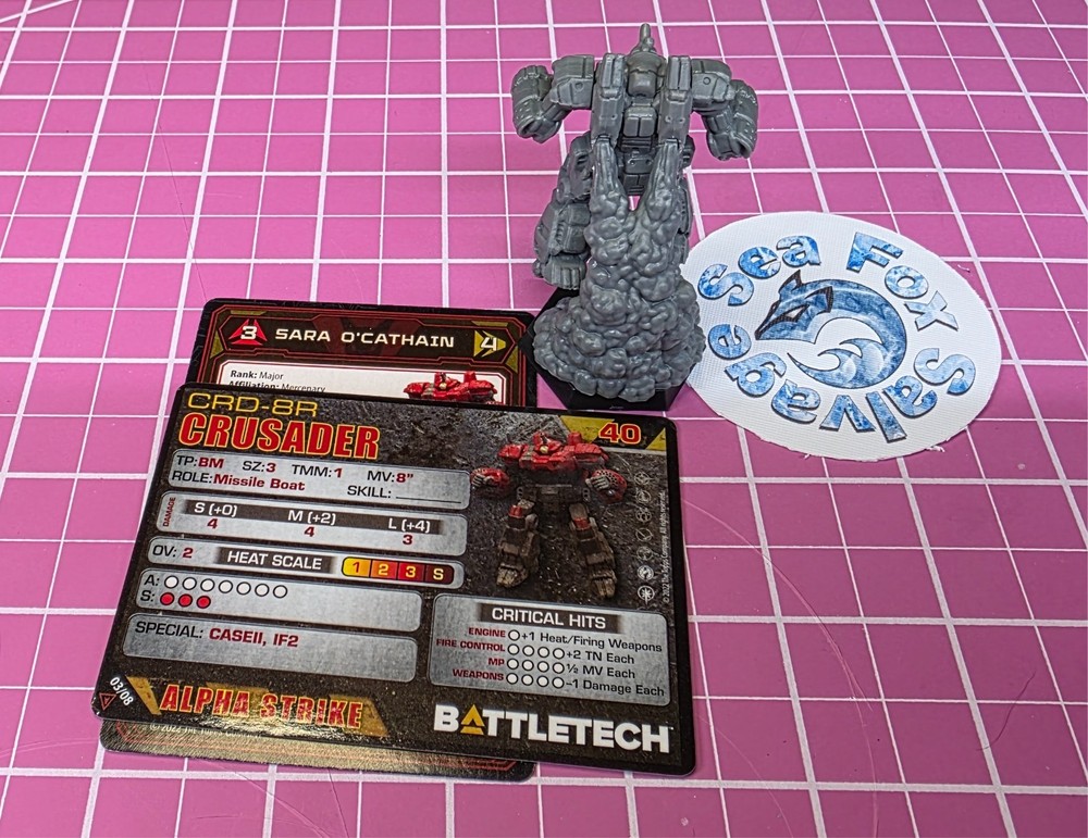BattleTech Jumping Crusader Mech -- Kell Hounds Striker Lance + Cards