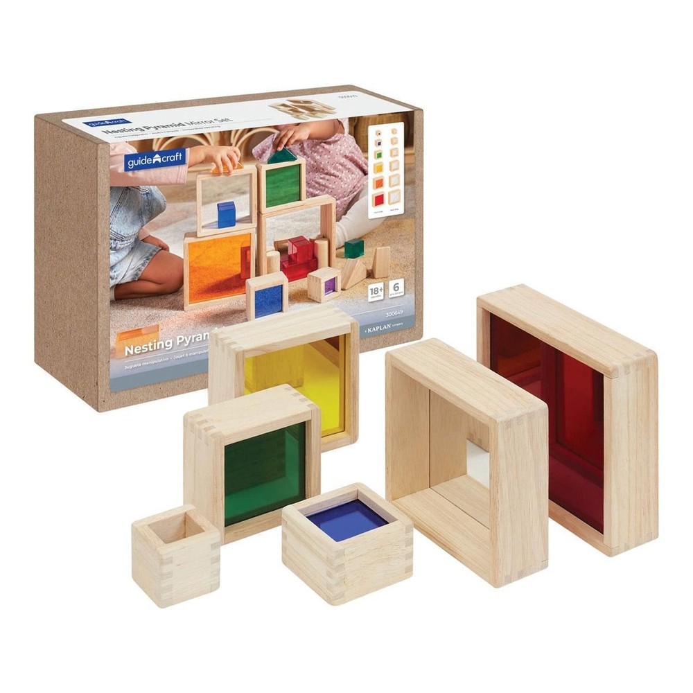 Kaplan Early Learning Nesting Pyramid Mirror Set - 6 Pieces