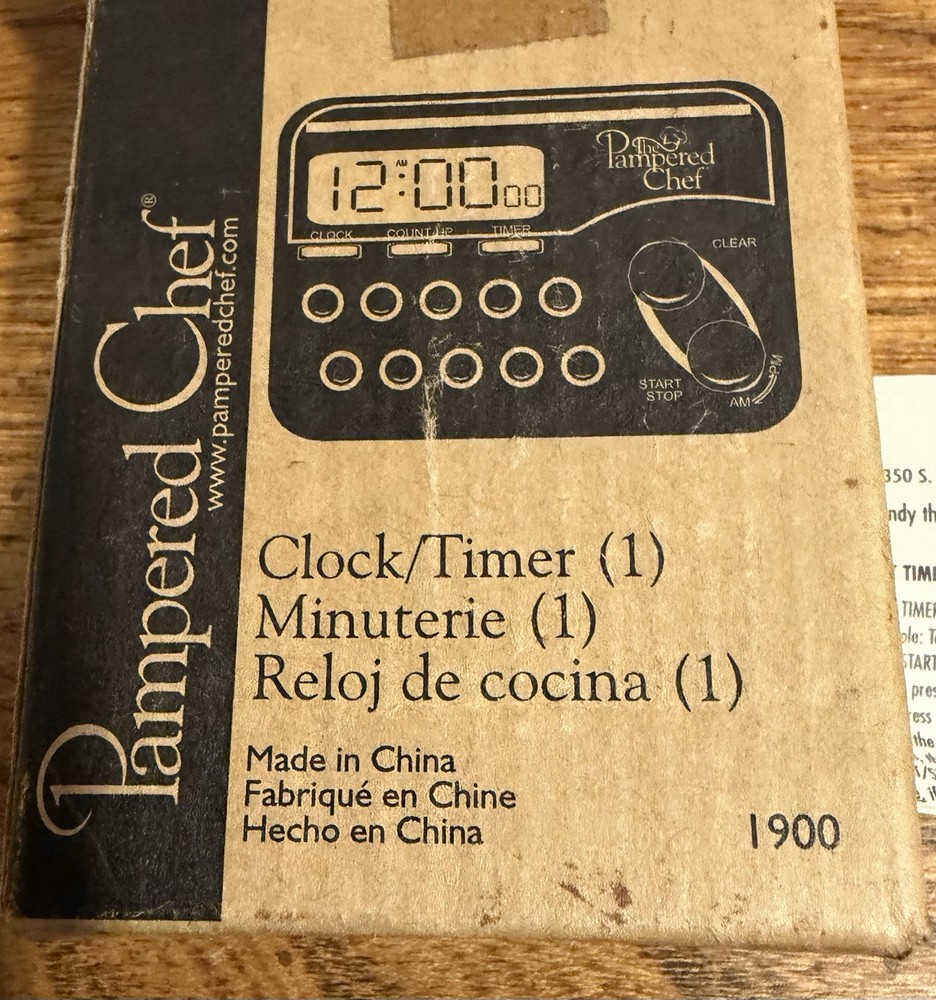 Pampered Chef Digital Clock Timer # 1900 Retired. Brand New!