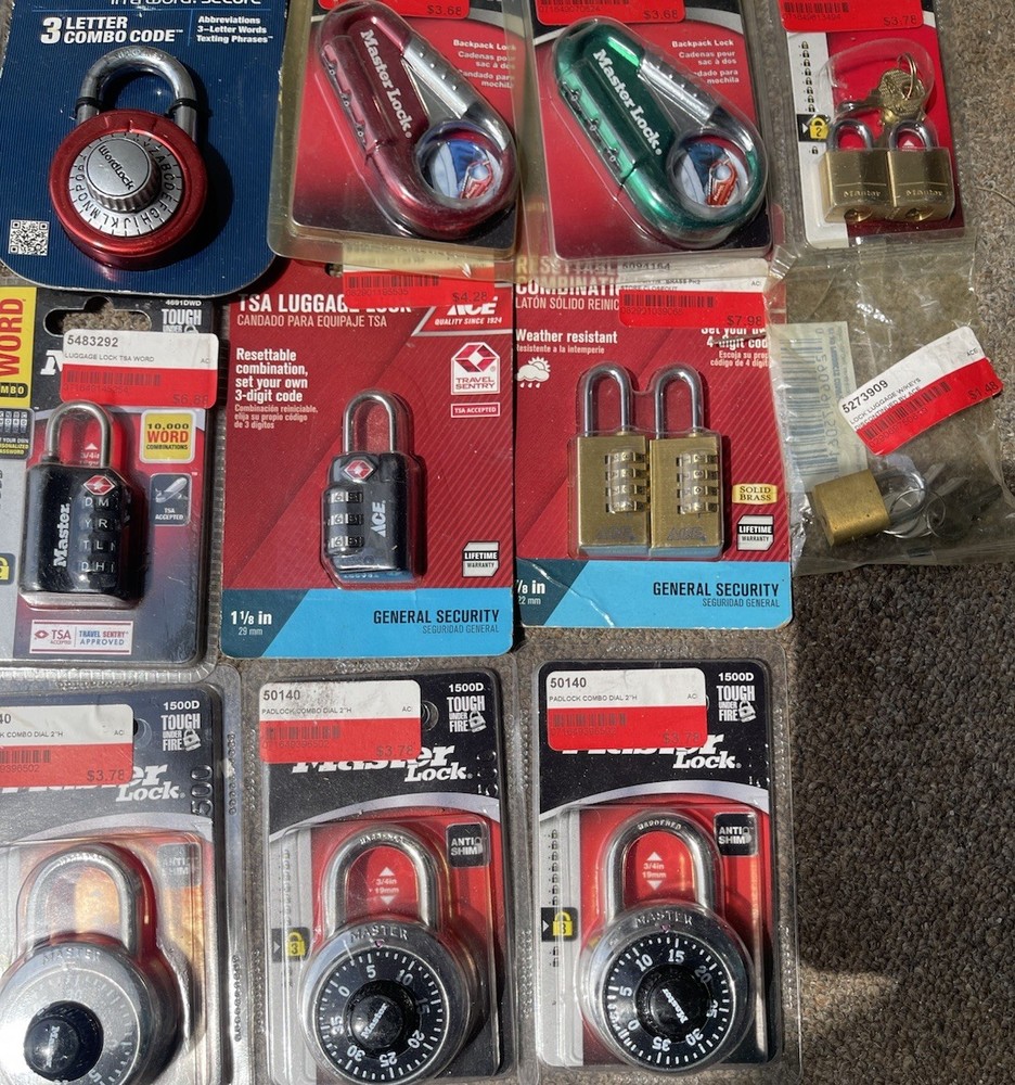 Lot Of Combination/Packlock/Dial Locks
