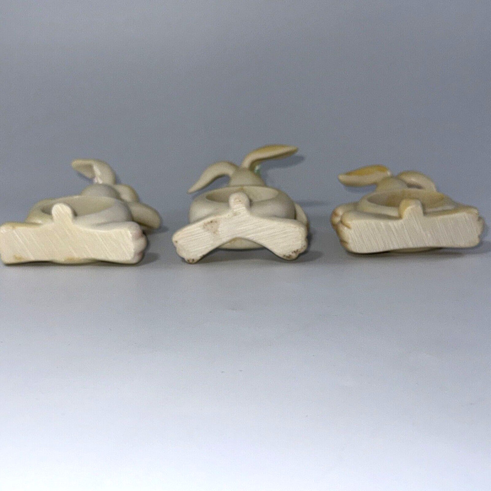 Bunnys with Bows Napkin Rings Easter Spring