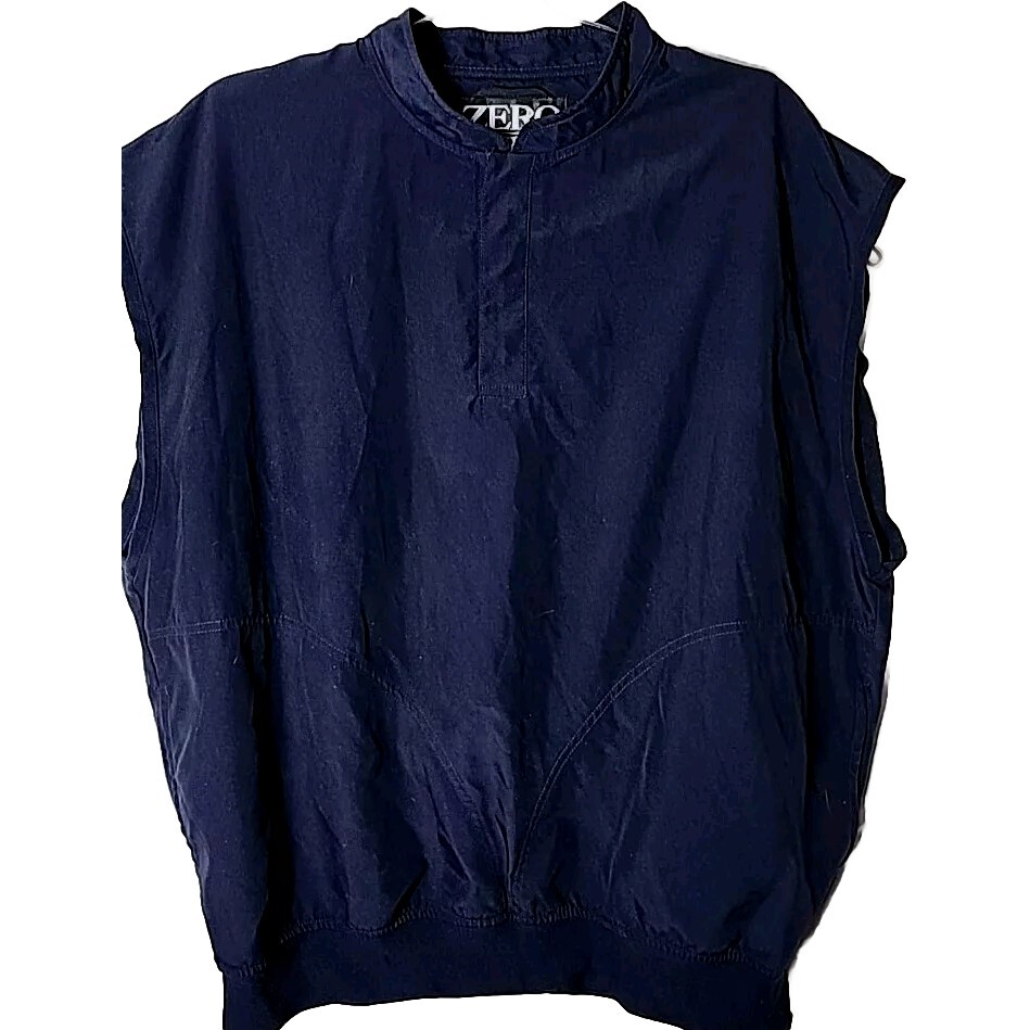 Zero Restriction Men XL Golf Outerwear Microfiber Sport Pullover Blue Vest