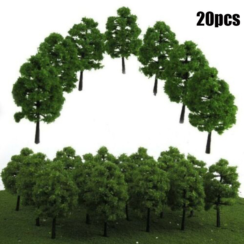 Model Tree 1:100 20 Pcs 3.5cm Building Model DIY Green Highly Simulated