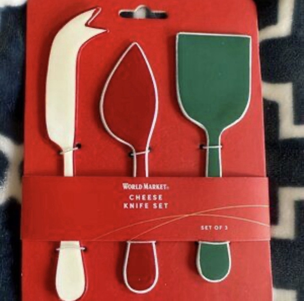 World Market Enamel Cheese Knife Set 3