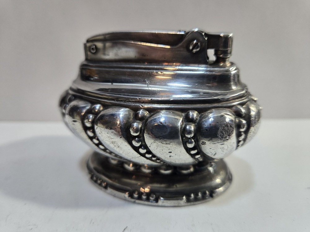 VINTAGE WORKING Ronson CROWN Silver Table Lighter   8283/13