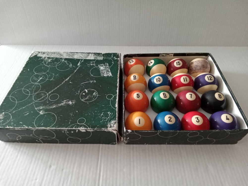Billiard Pool Balls 2 1/4"  Set in Original Box