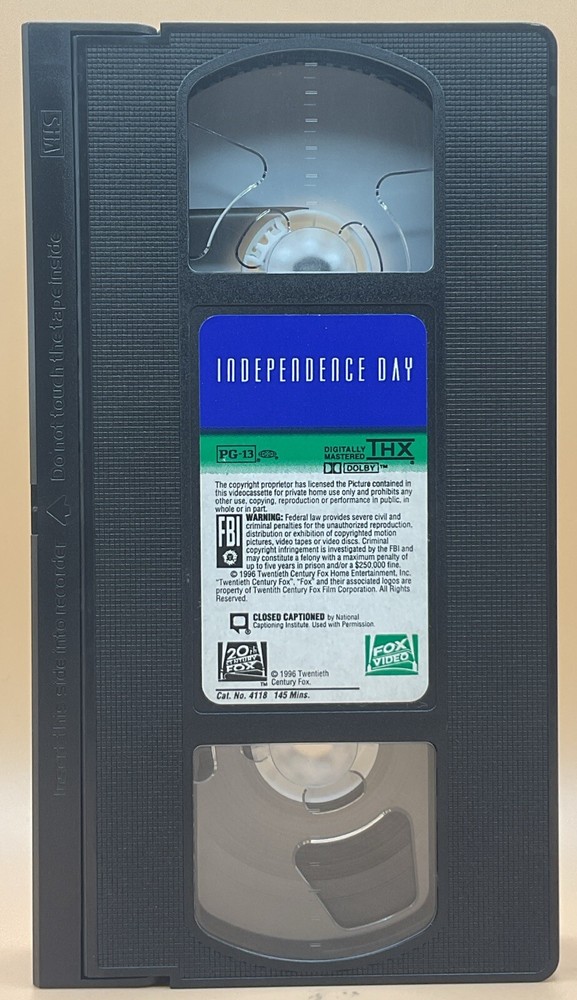 Independence Day VHS 1996 Will Smith **Buy 2 Get 1**