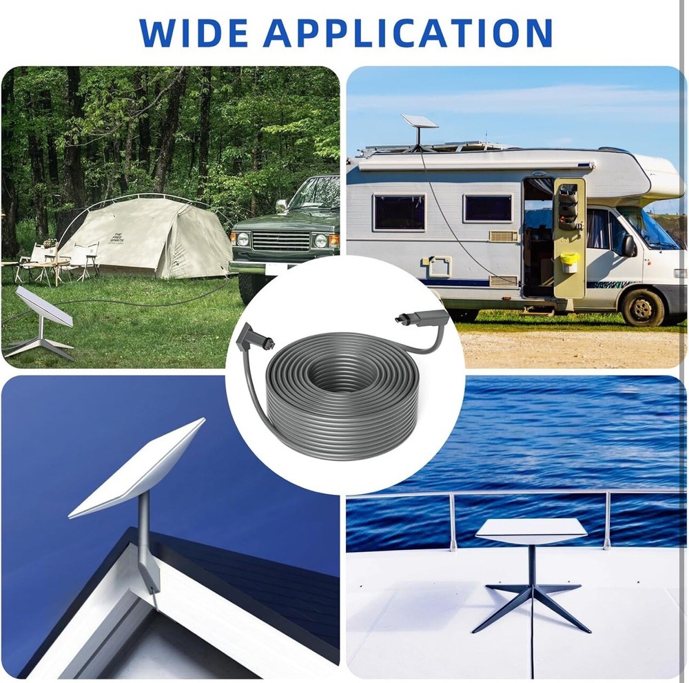 Starlink Replacement Cable (75FT / 23M) for Starlink Rectangular Satellite V2