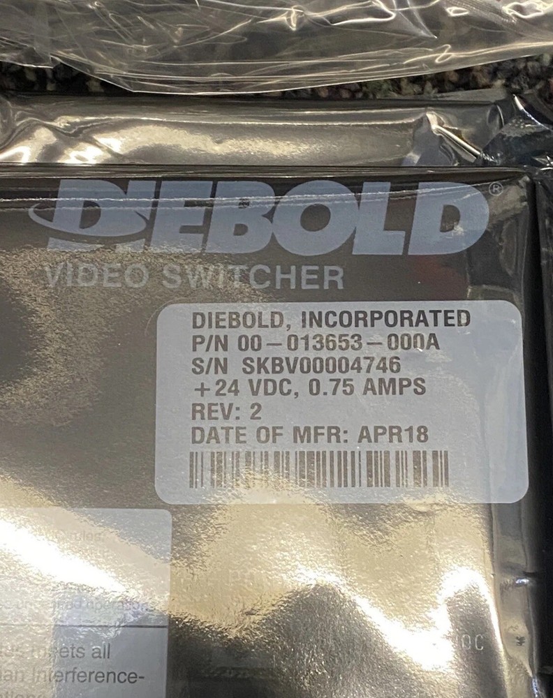 DIEBOLD Video Switcher Matrix 4x4 Vat Drive-up