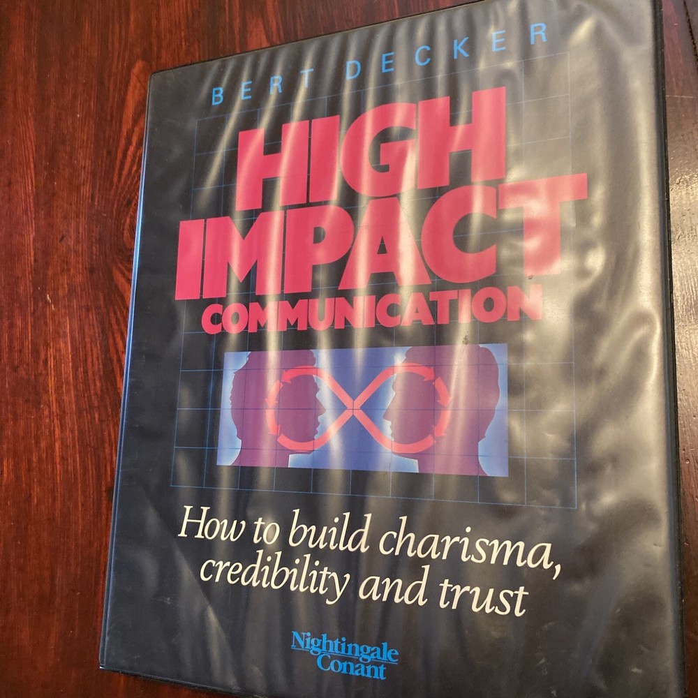 Bert Decker High Impact Communication Nightengale Conant Training Cassette