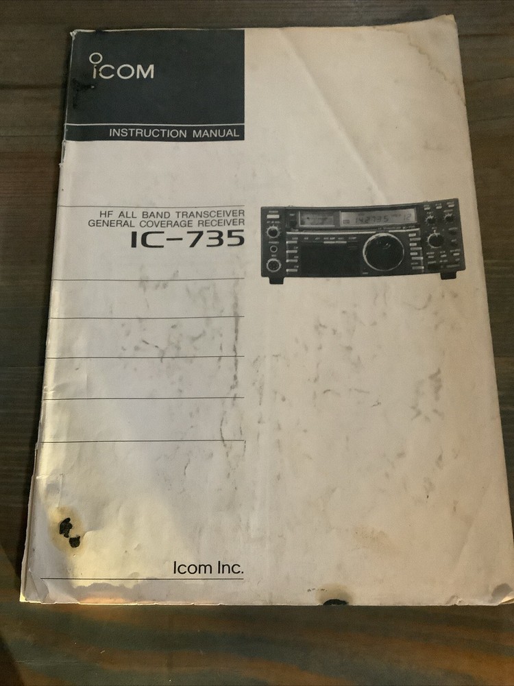 Icom IC-735 Instruction Manual Original